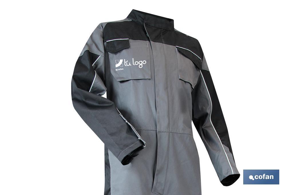 MONO DE TRABAJO BIRO 280gms/m GRIS-NEGRO T-L